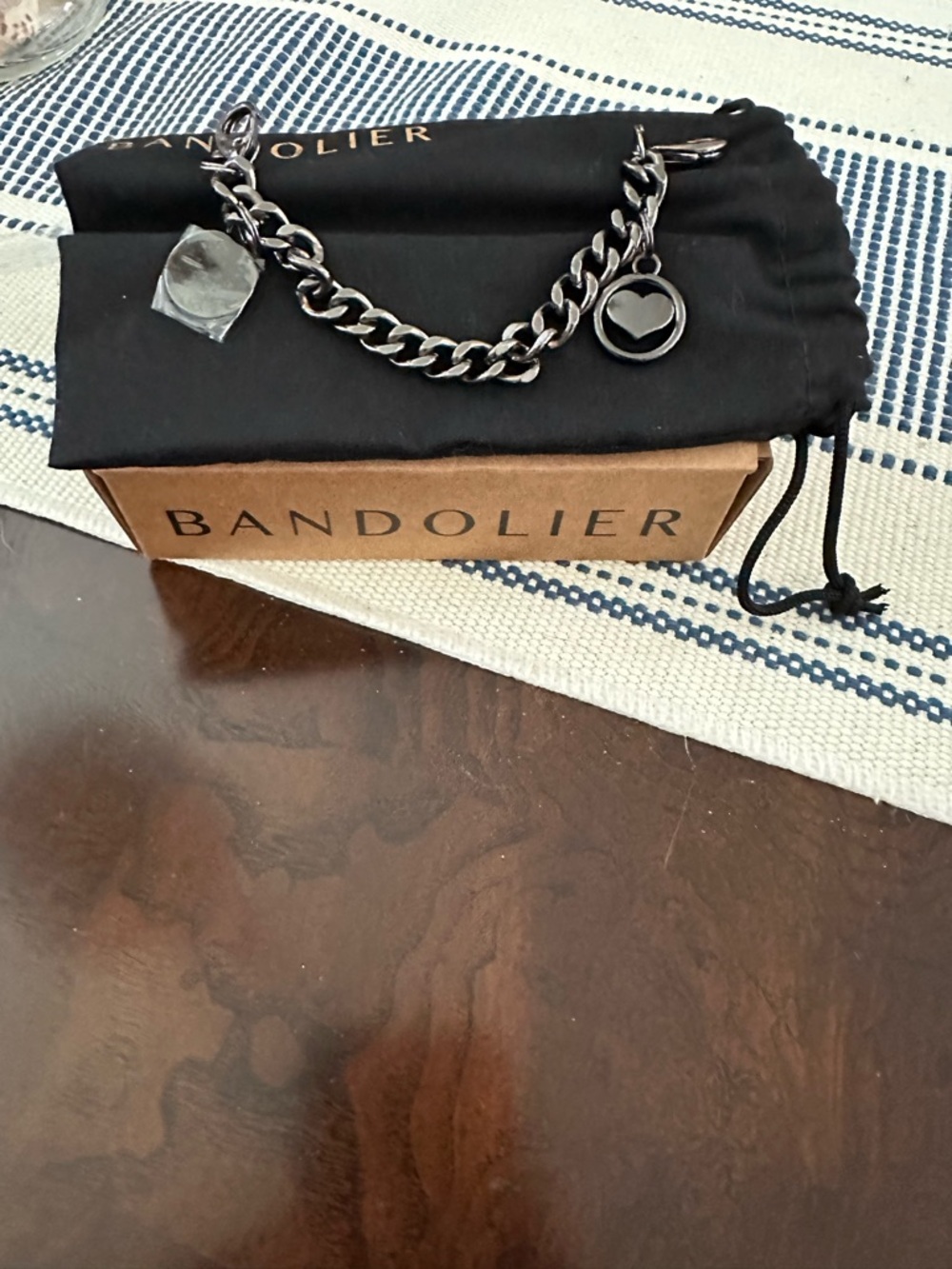 Bandolier Pewter Chain Charm Wristlet For Case.